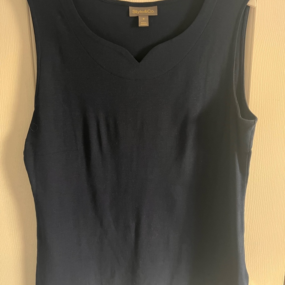 Style & Co. Women's Dark Blue Tank Top